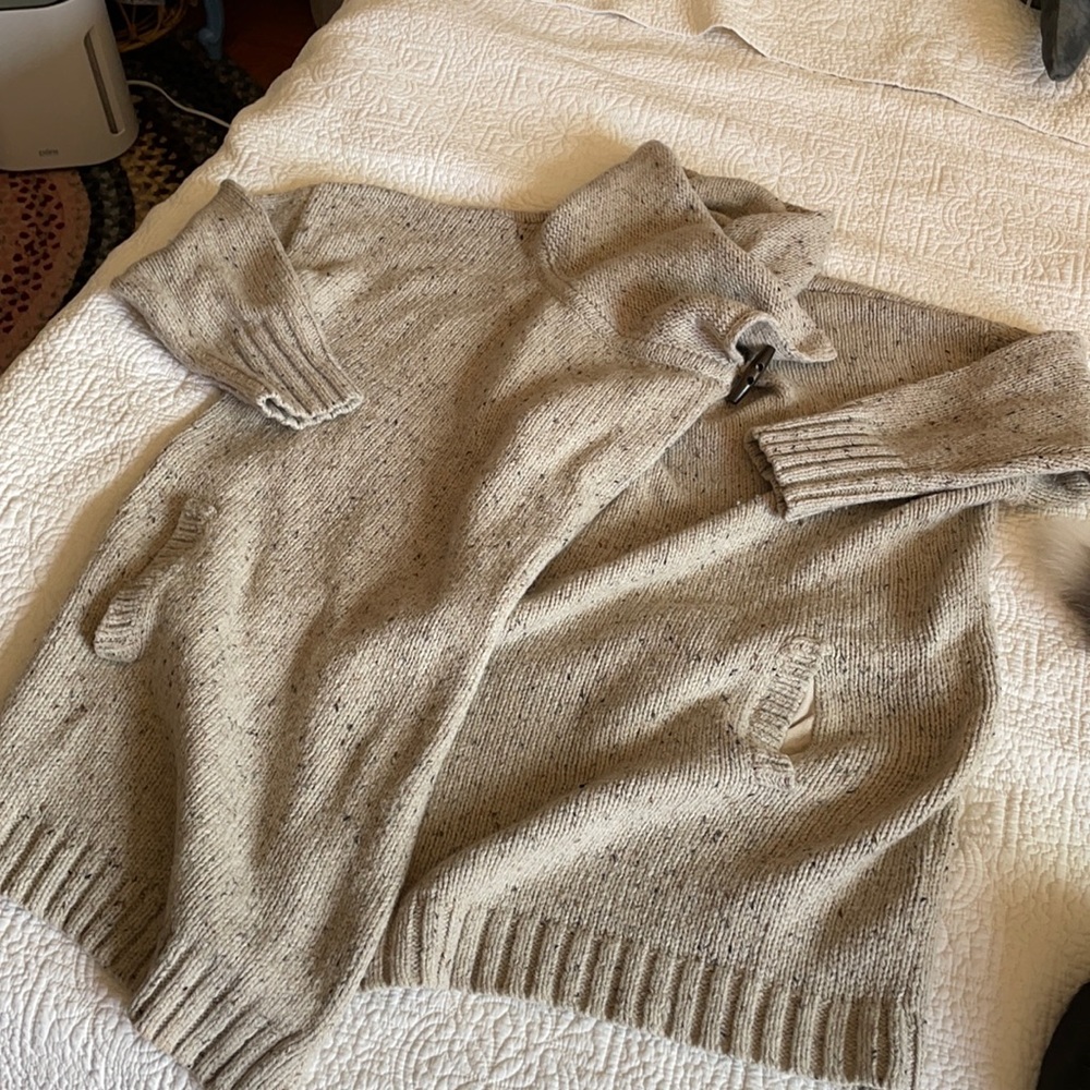 Cream-grey wool sweater. Cynthia Rowley 2X cross listed